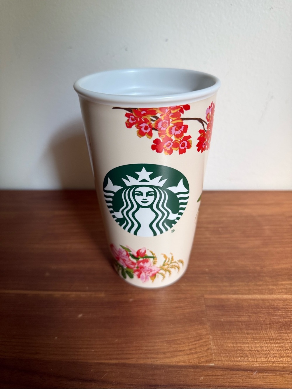 Starbucks x ban.do Limited Edition 2018 Floral Double Wall Ceramic Traveler Mug